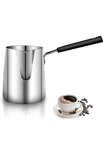Generic 600ML/20oz Turkish Coffee Pot – 304 Stainless Steel Coffee and Butter Warmer, Premium Milk Warmer