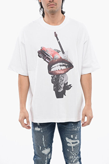 John Richmond Rhinestoned Printed Over