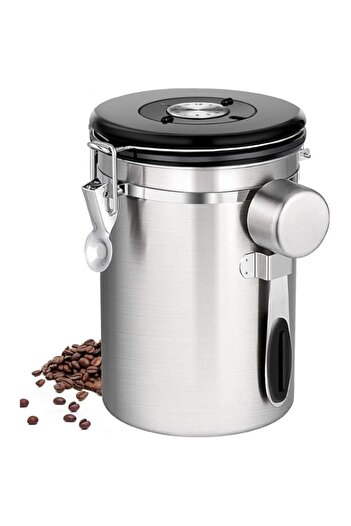 Generic AOHRYME Coffee Canister by Airtight Stainless Steel Kitchen Food Storage Container with Date Tracker