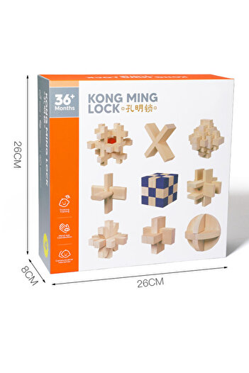 Picodino Set Educational Montessori Puzzle din Lemn 3D pentru Copii