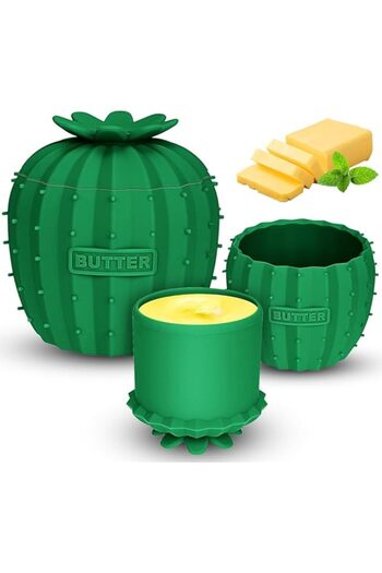 Generic i Butter Keeper Crock, French Butter Crock with Lid for Counter for Spreadable Butter Cute Silicone