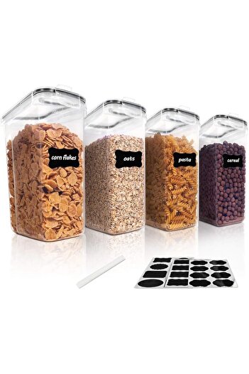 Generic Vtopmart Cereal Storage Container Set, BPA Free Plastic Airtight Food Storage Containers 4L for Cere
