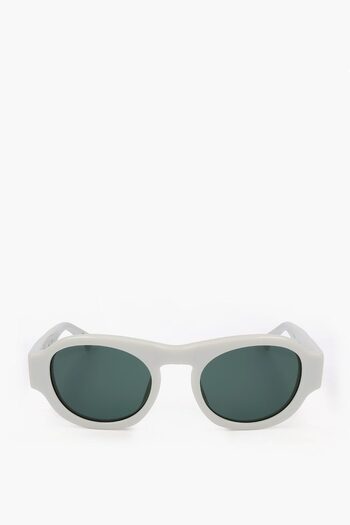 Linda Farrow Dries Van Noten Oval Sunglasses With See Through Frame