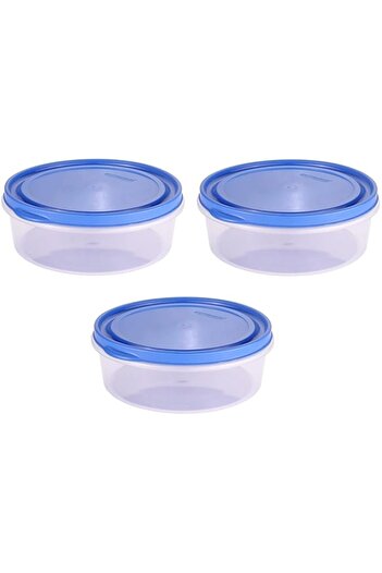 genric 2heet Multi-Purpose Airtight 3 Pcs Khakhra Box Set Round Storage Container Roti Papad Chapati Storag