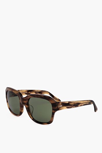 Linda Farrow Dries Van Noten Tortoiseshell Sunglasses With Rectangular De
