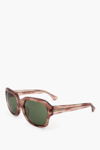 Linda Farrow Dries Van Noten Rectangular Sunglasses With Marble Effect Fr