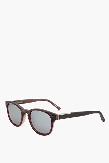 Linda Farrow Phillip Lim Wayfarer Sunglasses With Wood Effect Frame