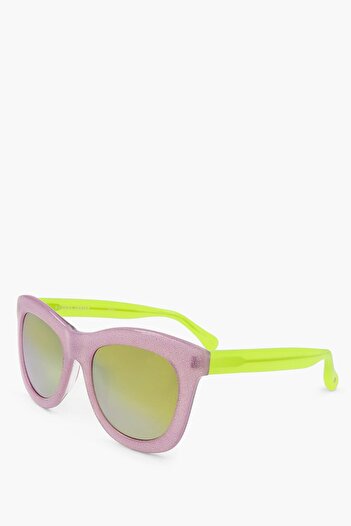 Linda Farrow Markus Lupfer Wayfarer Sunglasses With Glittered Frame