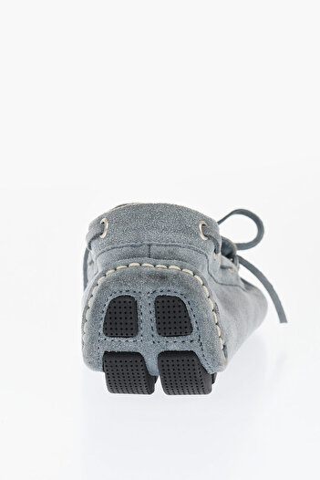 Corneliani Id Solid Color Suede Boat Deck Shoes