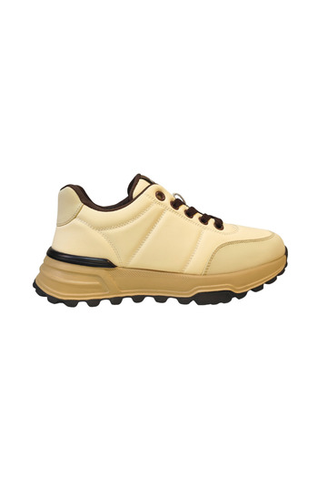 Guja Men's Lace-Up Closure Non-Slip Sole Leather Sneakers Shoes