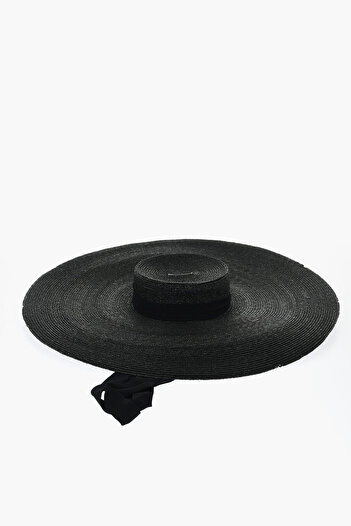 Elisabetta Franchi Straw Floppy Hat With Self-Tie Detail