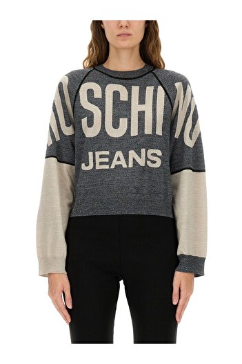 Moschino Jeans Jersey With Inlaid Logo