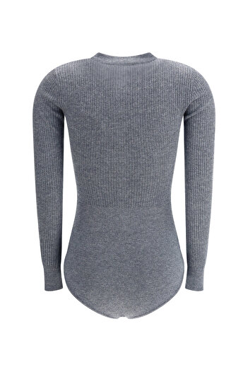 Self-Portrait Long-sleeved wool Bodysuit