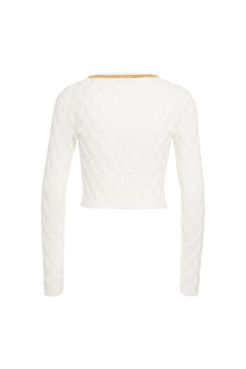 Elisabetta Franchi Cardigan with chain detail