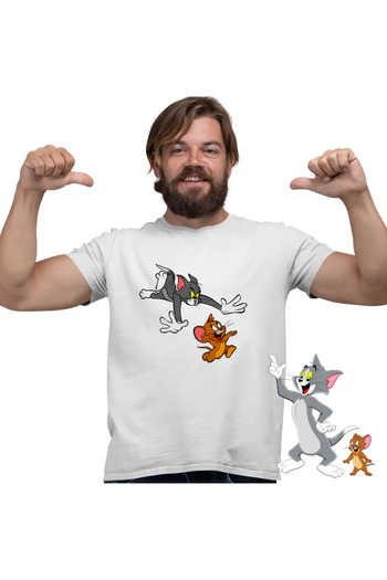 OEM Tricou Barbati Tom si Jerry Urmarire