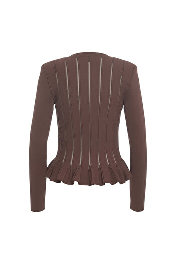 Elisabetta Franchi Cardigan with ruffle details
