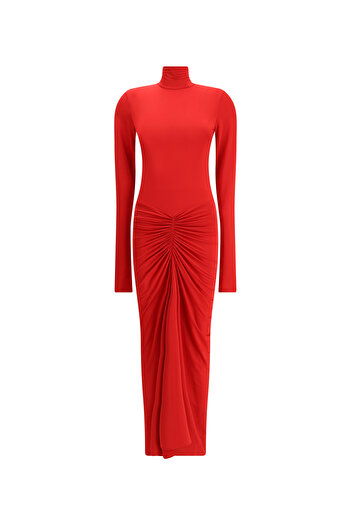 THE ANDAMANE Turtleneck Long Dress