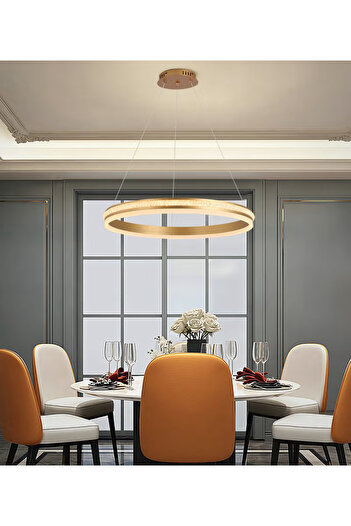 KARAZ Bronze circular chandelier, diameter 80 cm