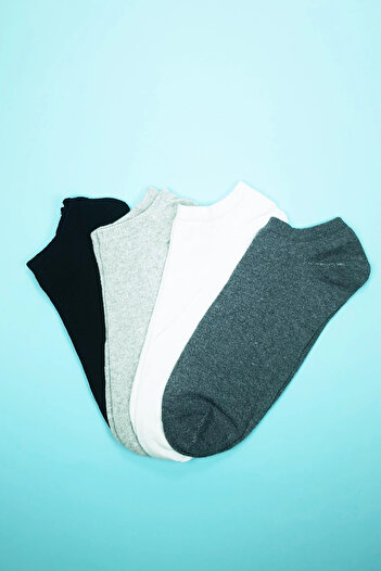 HarmonyAura Seamless Women's Ankle Socks Four Seasons Soft Texture 4 Pairs
