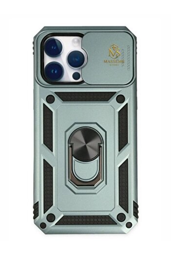 Massemr iPhone 14 Pro Tank Lens Ringed Shockproof Premium Silicone Case