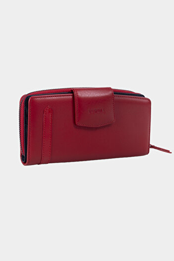 Lysande Women's Leather Wallet with Zipper Coin Compartment and Multi-Card Holder
