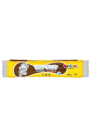 Toy Color Plasticine Non-Drying Gluten-Free Play Dough 500 Gr. Brown