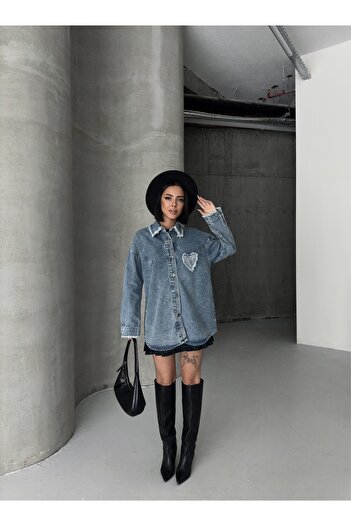 SOLİS MODA Women's Jeans Jacket