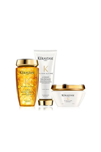 Kerastase Elixir Ultime Hair Care Package – Shampoo, Conditioner & Mask Set (3 Pieces)