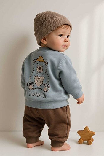 ciobaby erkek bebek oversize sırt baskılı takım