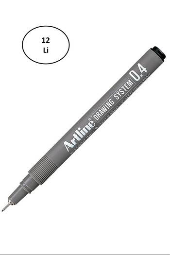 artline 234 Drawing Pen 0.4 Mm Black 12 Pieces
