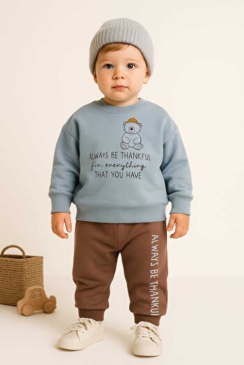 ciobaby erkek bebek oversize sırt baskılı takım