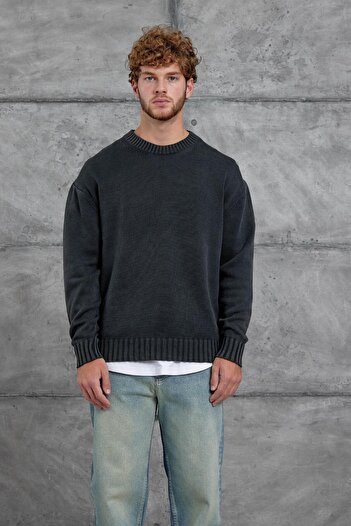 NOMARC Anthracite 251 Oversize Washable Knitted Sweater