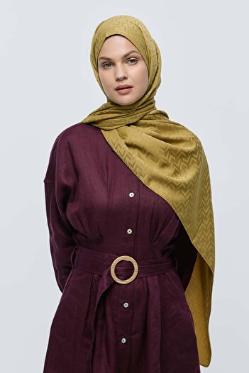 Modakaşmir Silky Jacquard Series Maze Pattern Shawl