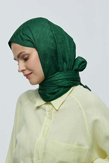 Modakaşmir Silky Jacquard Series Mk Line Pattern Shawl