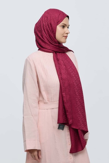 Modakaşmir Σάλι με μοτίβο λαβύρινθου σειράς Silky Jacquard