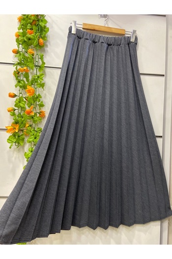 edu collection Diagona Fabric Skirt Without Lining, Does Not Show Inside, Dark Blue