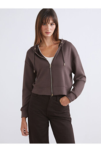 LC Waikiki Sparkling Selections from Shining Store |   Hooded Women's Zippered Sweatshirt