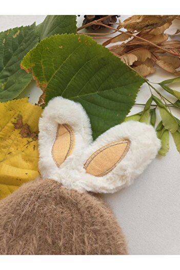 Baharda Nova Unisex Kışlık Pofuduk Bebek Çocuk Polar Astarlı Triko Şapka Bere