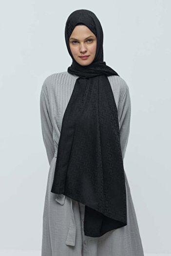 Modakaşmir Silky Jacquard Series Maze Pattern Shawl