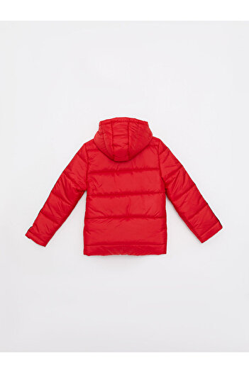 LC Waikiki Red Hooded Basic Boys' Puffer Jacket