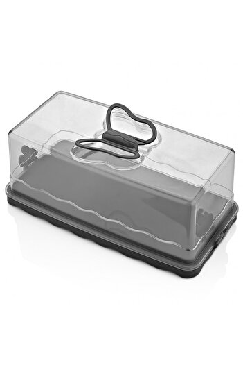 PUFO Cookies platter with transparent lid for serving cakes, cookies, muffins, pastries, 30 cm