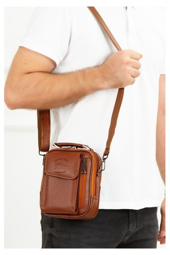 Newish Polo Messenger Bag with Cover and Pocket Small Size - Faux Leather