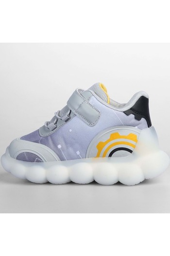 Kids Club Shoes Vicco Port Orthopedic Sole Lighted Children's Boots Gray
