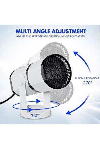 TUIBEIDAMAI Portable Car Heater 12V 150W with Defroster and 360° Swivel Holder, White