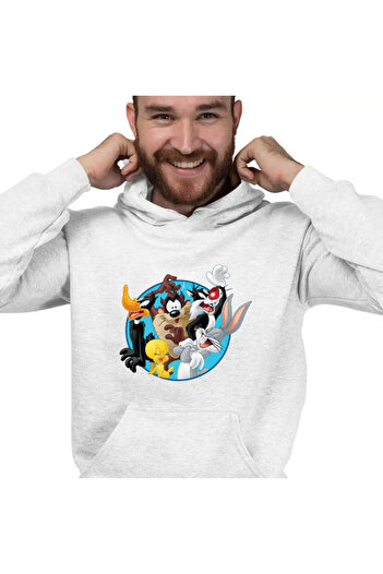 OEM Men's Hoodie Tweety Sylvester Daffy Bugs Bunny Taz Tasmanian Devil