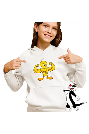 OEM Hanorac Copii Fete Tweety Culturism Fitness