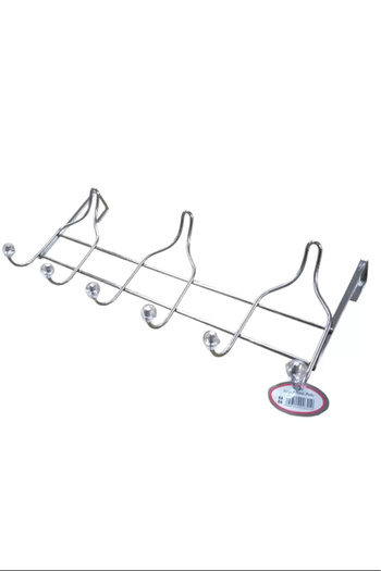 HarmonyAura Enfa American Door Back Hanger Set of 6 - Chrome Royaleks-Ka-06