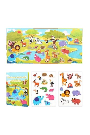 Picodino Puzzle magnetic Habitatul animalelor din savana, African animals puzzle, 23 piese, +3 ani