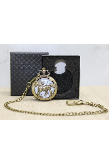 shopwave Special Boxed Horse Design Watch with Chain Alk4682