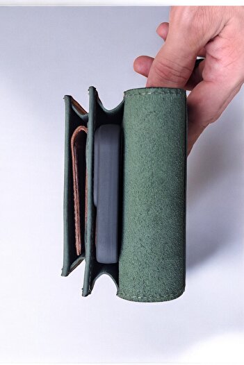 MAT Deri Genuine Leather Phone Bag Crossbody Bag with Shoulder Strap Small Bag with Card Wallet Compartment